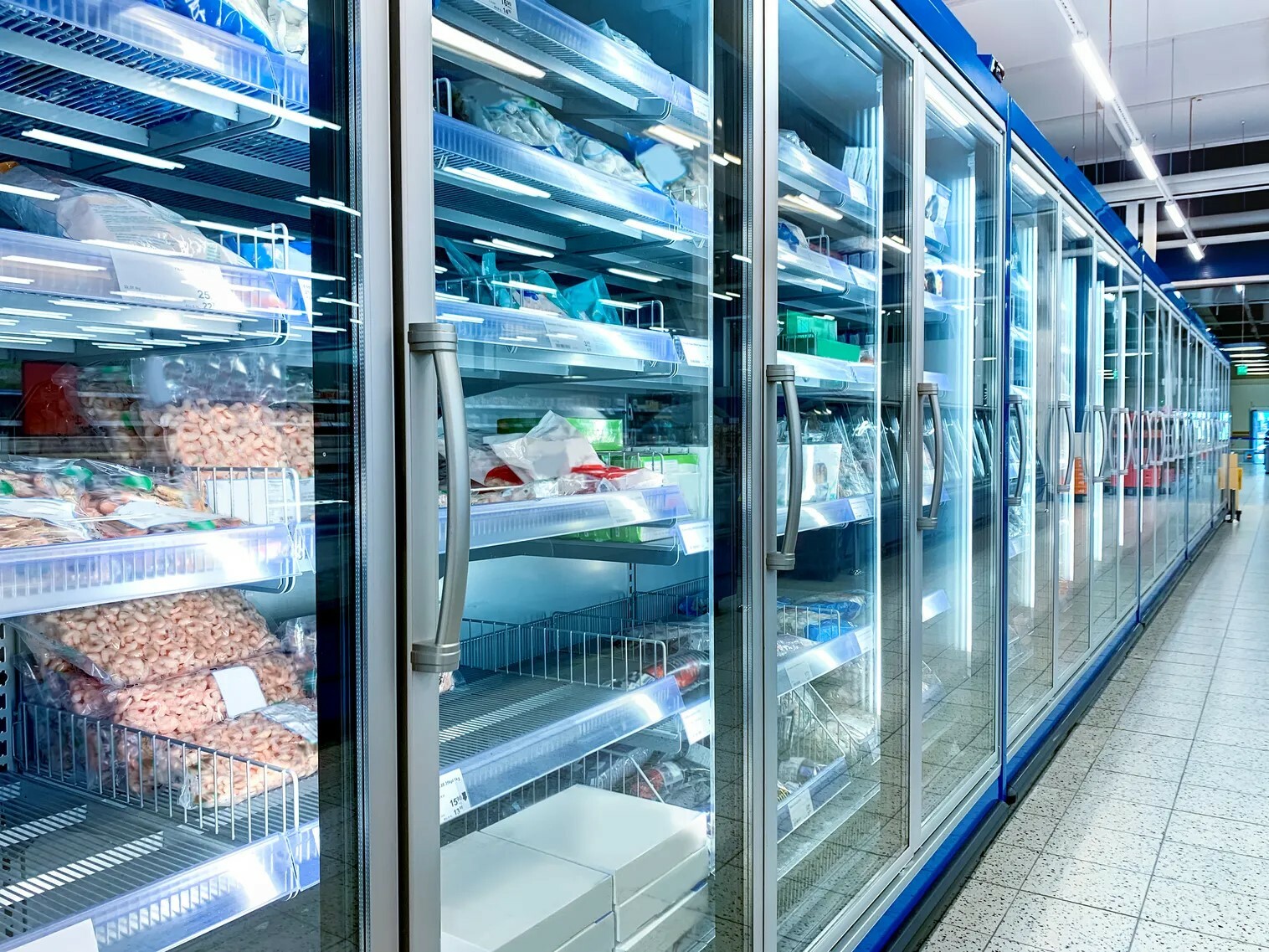 Commercial refrigeration blue